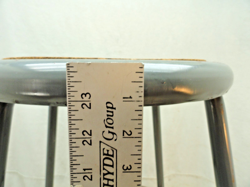 Vintage Industrial Royal Metal Gray Adjustable Shop Work Stool 24"- 32" gallery