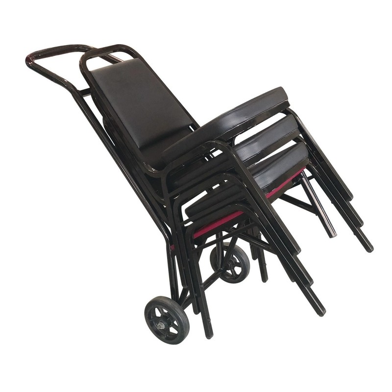 OfficeSource Reese Collection Stack Chair Dolly #10STKDOLLYBK