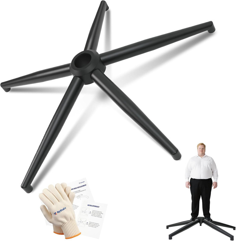 28″ Office Chair Replacement Parts- Heavy Duty Base Replacement- 2500 Lbs Capaci