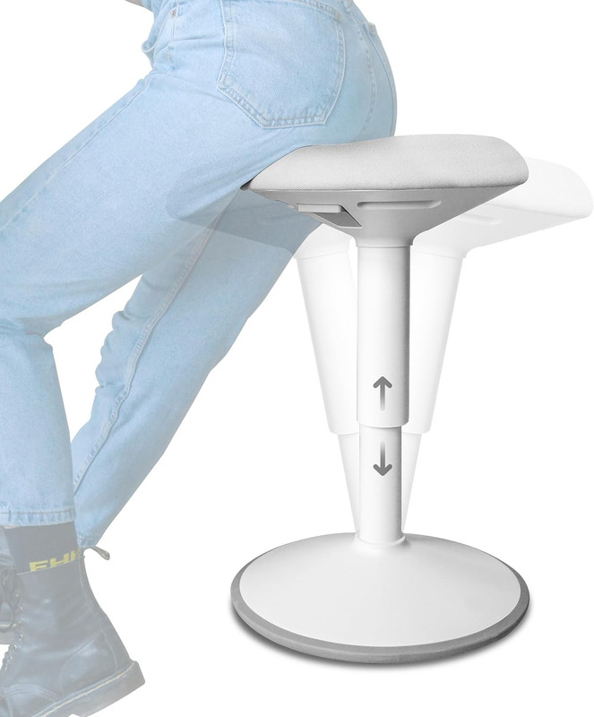 Standing Desk Stool Chair, Height Adjustable 16-24 Inch for Office and Classroom
