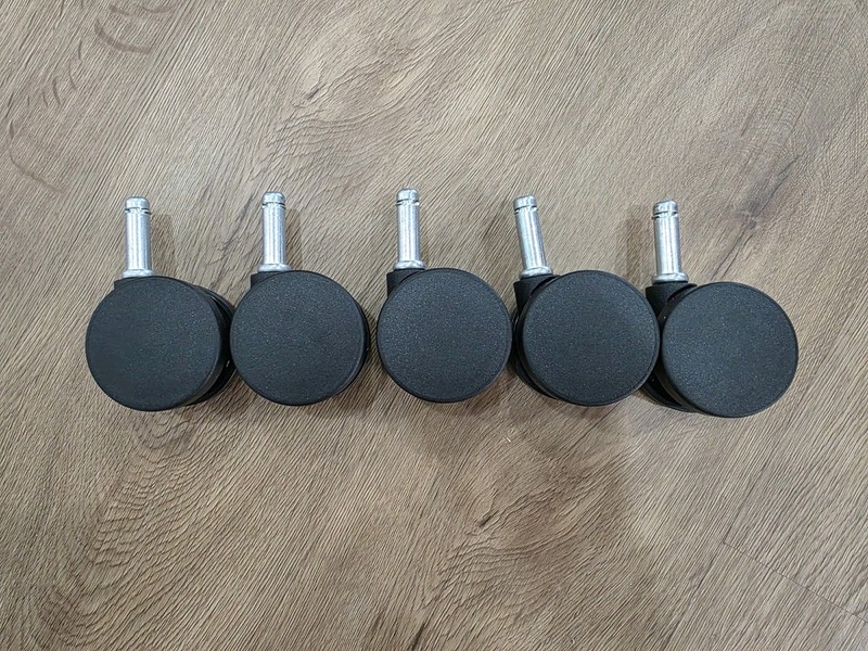 Ofiice Chair Casters Soft Wheel Long Stem 1-3/8 L x 7/16 D For Hard Floors