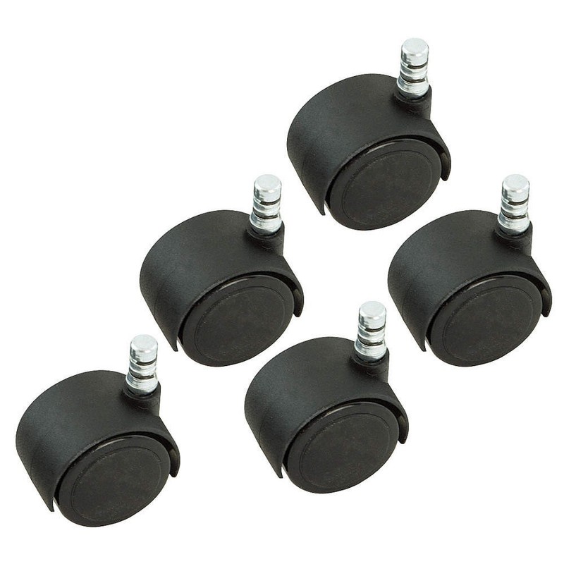 GRAINGER APPROVED 64328 Stem Caster Kit,2"dia,PU,550lb,PK5 19YX31