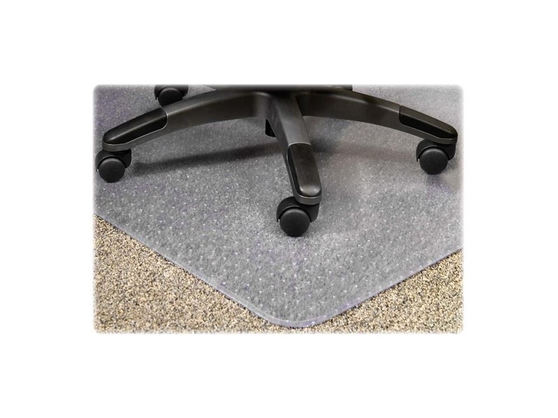 Lorell 25755 PlushMat Chair Mat 60" L x 46" W x 0.13" Thickness Overall - 12" Le gallery