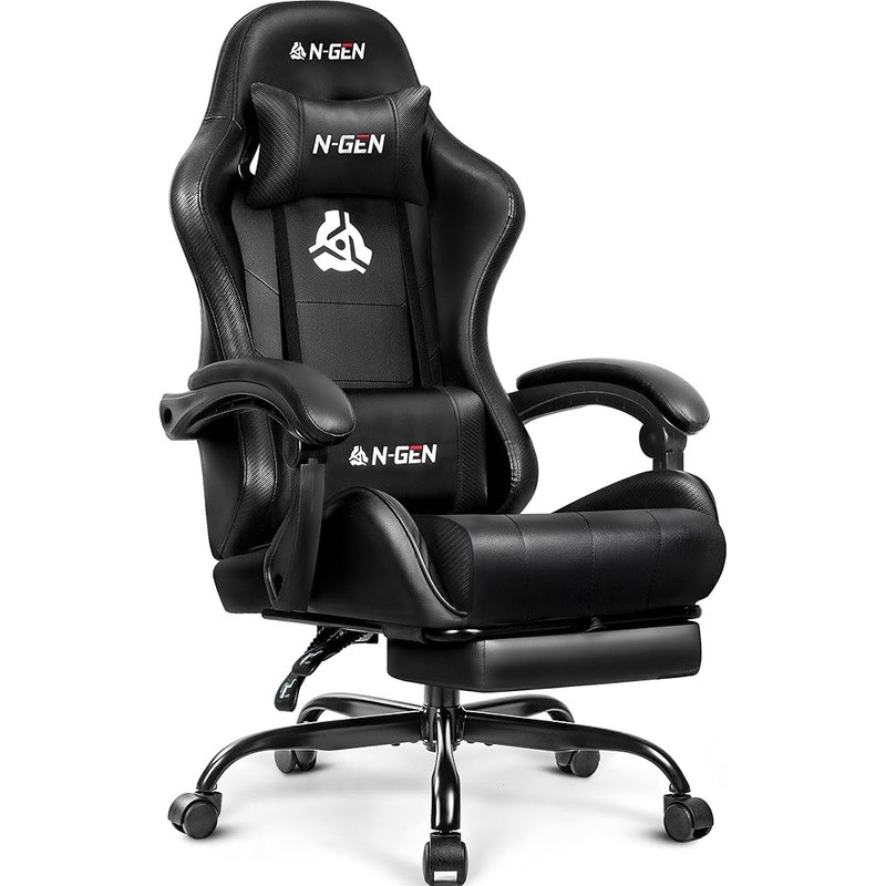 Ergonomic Gaming Chair W/ Removable Headrest & Footrest 300lbs Support New