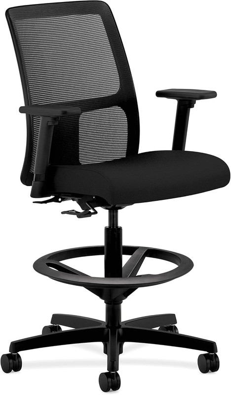 Stylish Black Ignition Task Stool Chair (HITS5) for Modern Workspaces