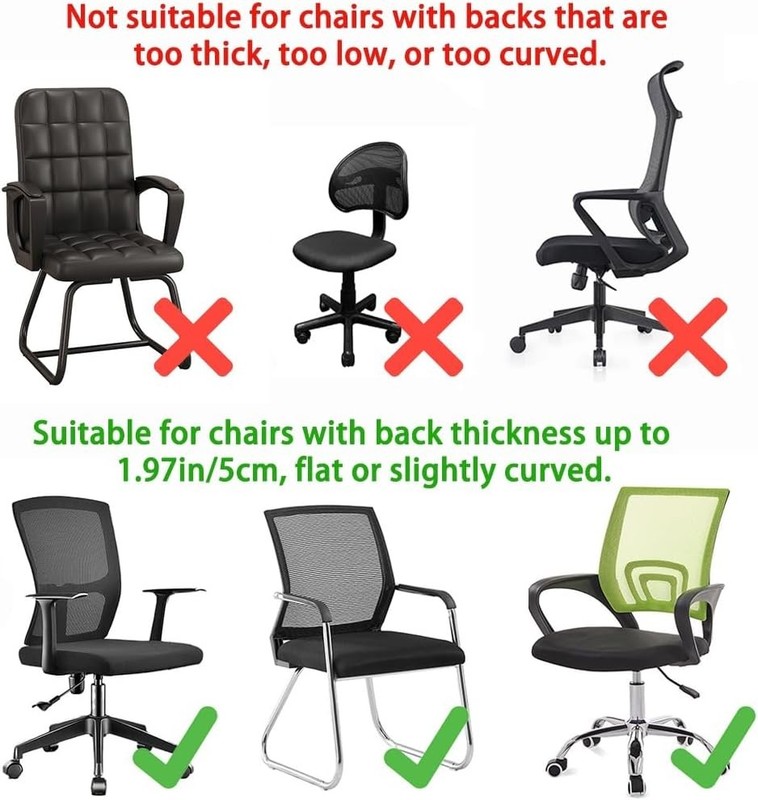 Memory Foam Headrest Attachment for Office Chair, Attachable Chair Head Rest,... gallery
