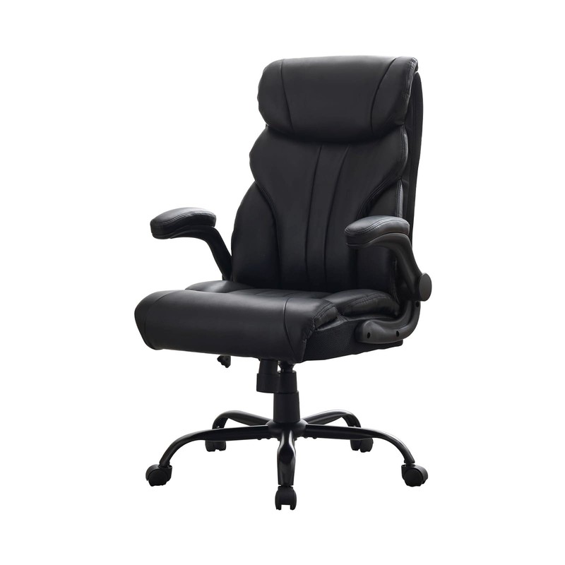 Big and Tall Office Chair Reclining High Back Leather Computer Chair 500LBS