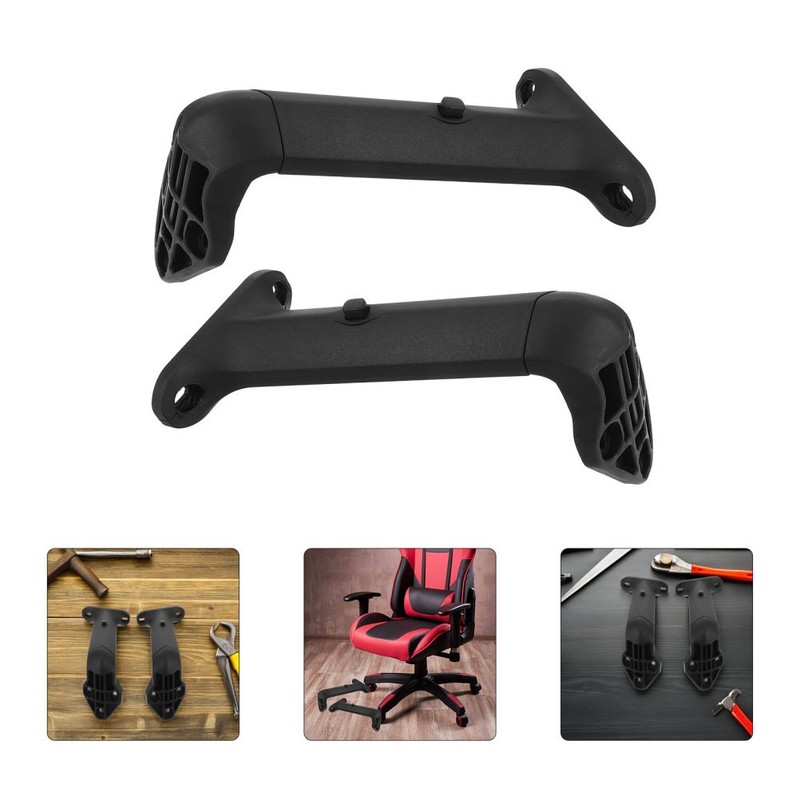 2pcs Armrest Bracket for Office and Gaming Chairs - Plastic Arm Mount, Fixed
