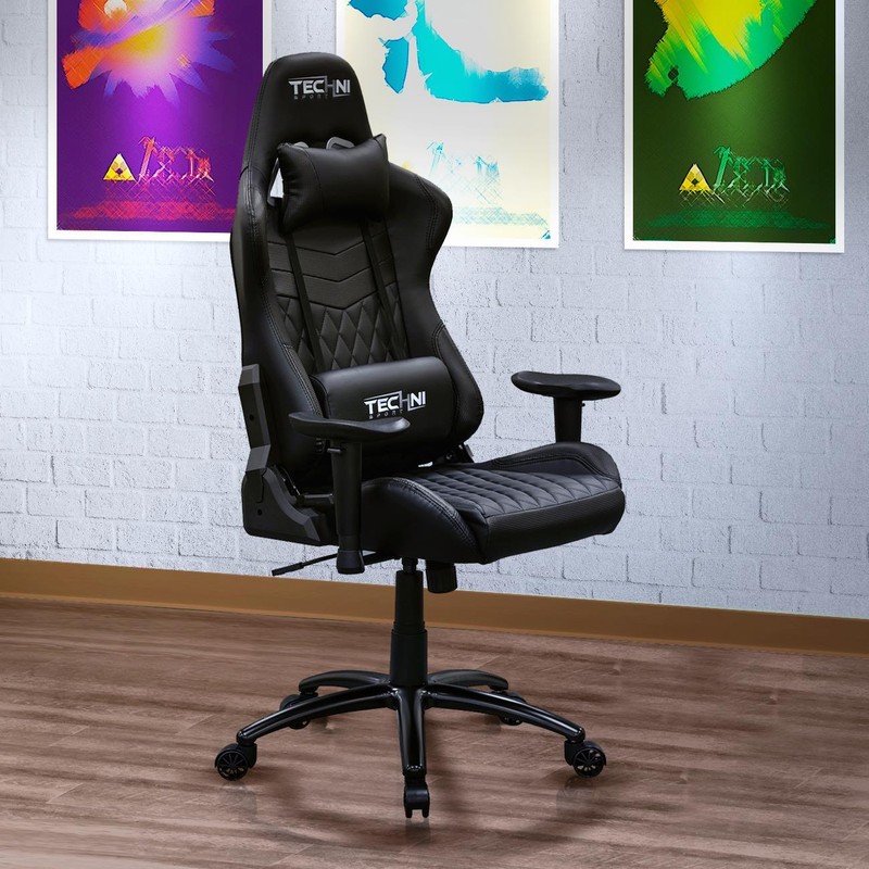 New Practical Modern Ergonomic High Back Racer Style PC Gaming Chair Black
