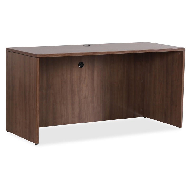 Lorell LLR69970 Walnut Laminate Credenza Shell 66"x24"x29.5"