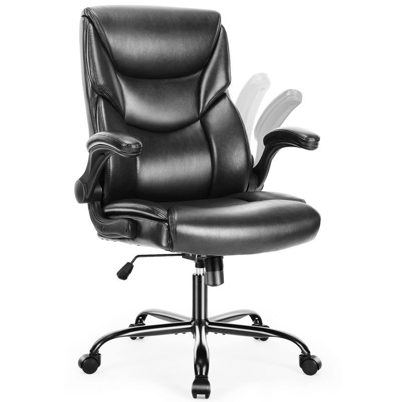 PU Leather Office Chair – Ergonomic Executive Computer Desk Chairs with Adjus…