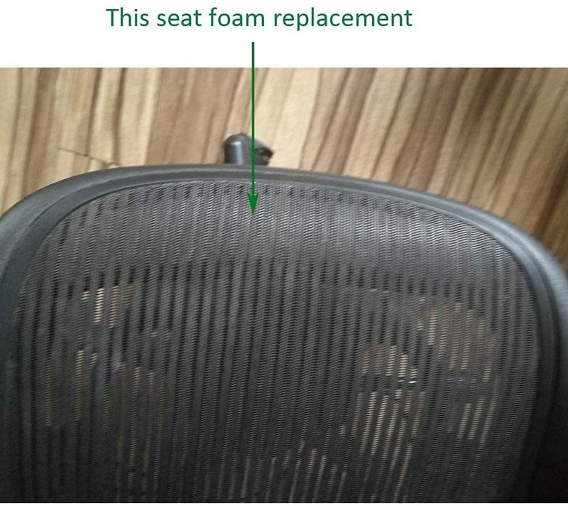 Seat Pad Foam Insert Replacement for Herman Miller Classic Aeron C, Black gallery
