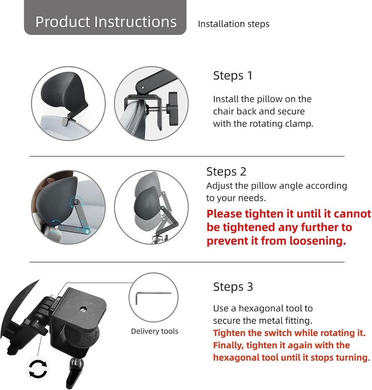 Memory Foam Headrest Office Chair Attachments Adjustable Neck Support Soft gallery