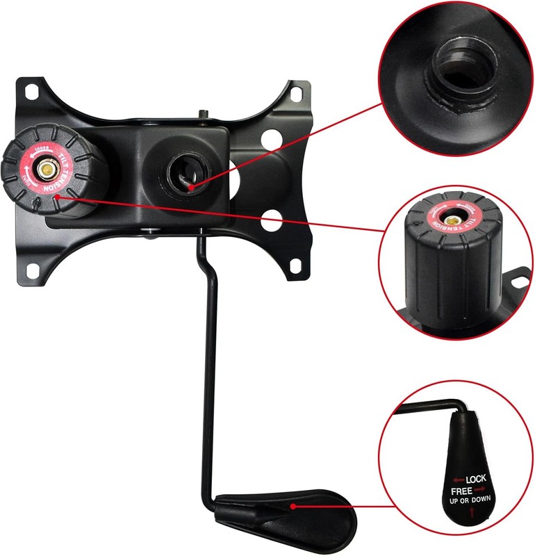 Heavy Duty 300 LBs Office Chair Tilt Mechanism Replacement Parts, 5.9'' x 8.6" M gallery