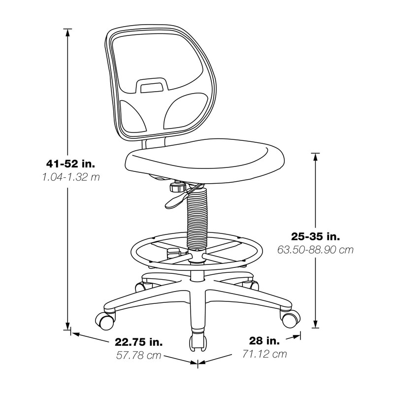 Office Star DC Series Deluxe Breathable Mesh Back Ergonomic Drafting Chair wi... gallery