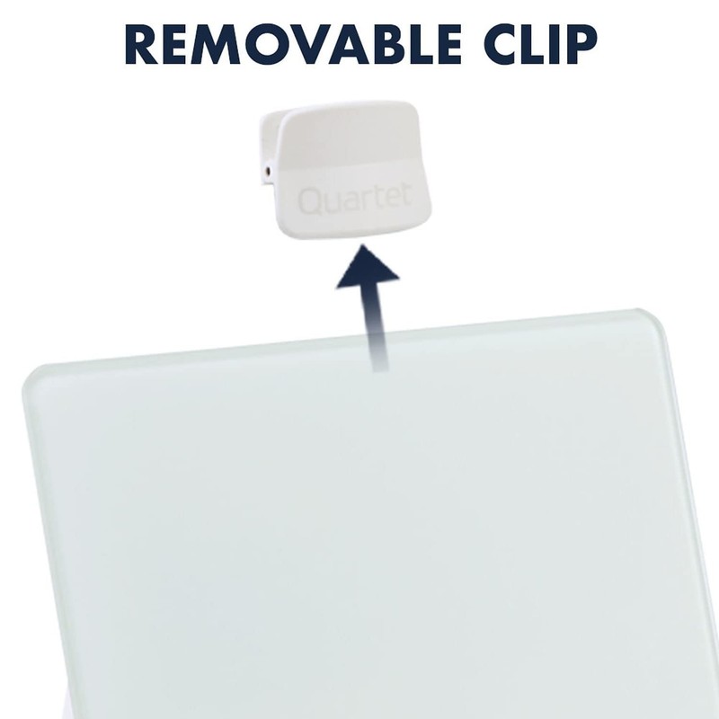 Dry Erase White Board 9"W x 11"H Desktop Glass Pad with Removable Clip and Ma... gallery