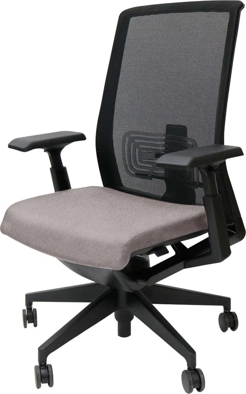 Haworth Very Executive Adjustable Office Chair Black Mesh Gray Seat w/Lumbar