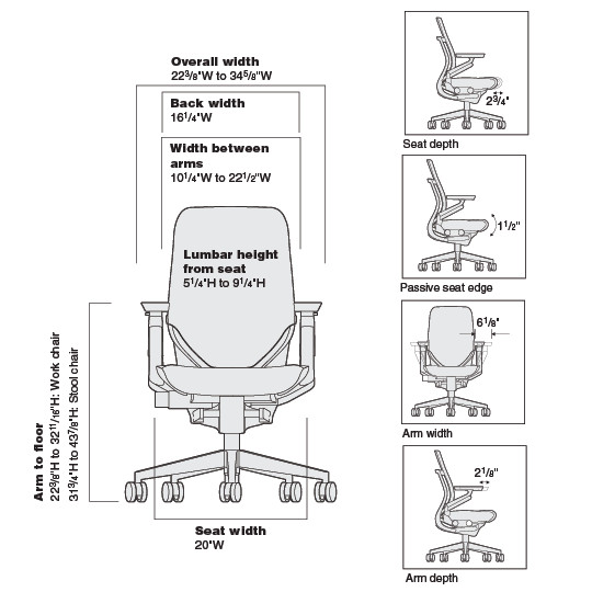 Steelcase Gesture Chair with Adjustable Headrest & Lumbar Buzz2 Black Hard Floor gallery
