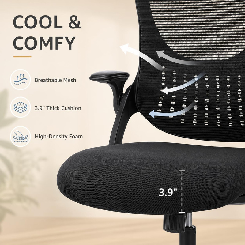 Ergonomic Black Office Chair with Adjustable Headrest and Lumbar Support gallery