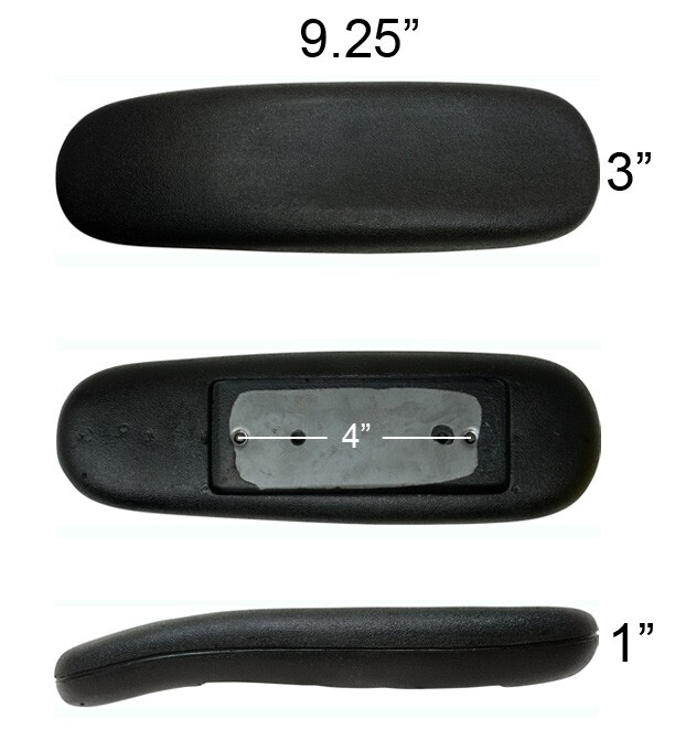 Replacement Office Chair Arm Pad – 4” Mounting Hole Pattern – Pair – Zoom