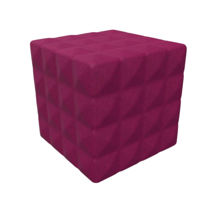 BuzziSpace BuzziCube 3D Solo Seat / Ottoman in Pink