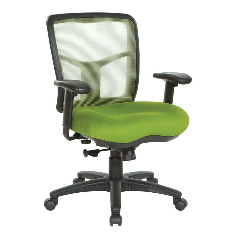 Green Air Mist Mesh Back Chair with Green Fabric Seat