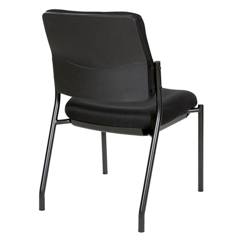 Scranton & Co Stackable Armless Visitor Chair in Black Fabric gallery