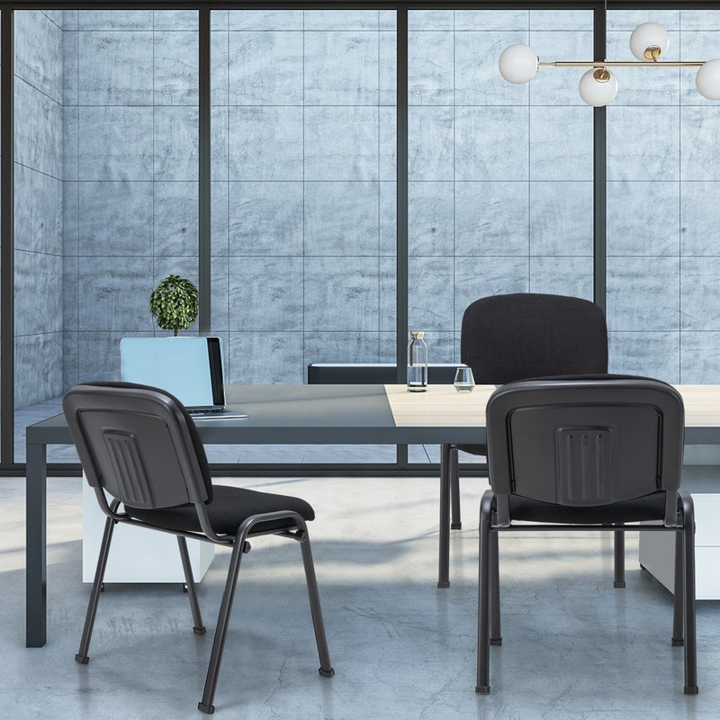Set of 2 Stackable Reception Chair Office Guest Chair Waiting Conference Room gallery
