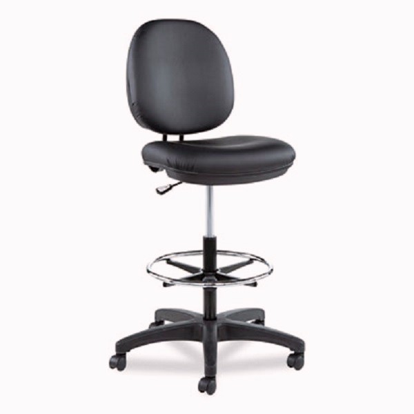 Alera ALEIN4616 Interval Series Swivel Task Stool, Pvc-free Faux Leather, Black