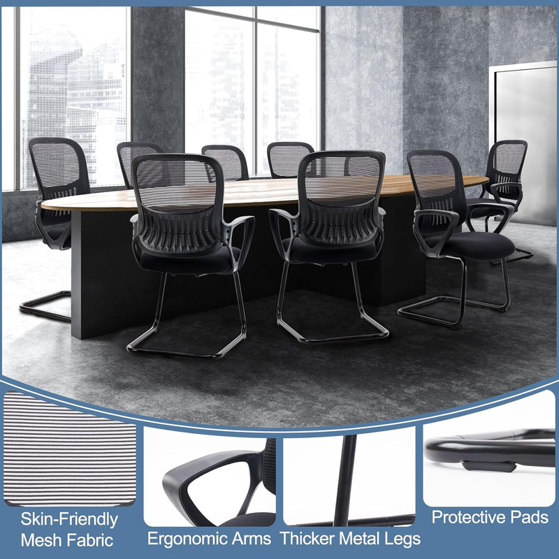 Ergonomic Mesh Office Desk Chair Set of 2 with Lumbar Support for Home & Office gallery