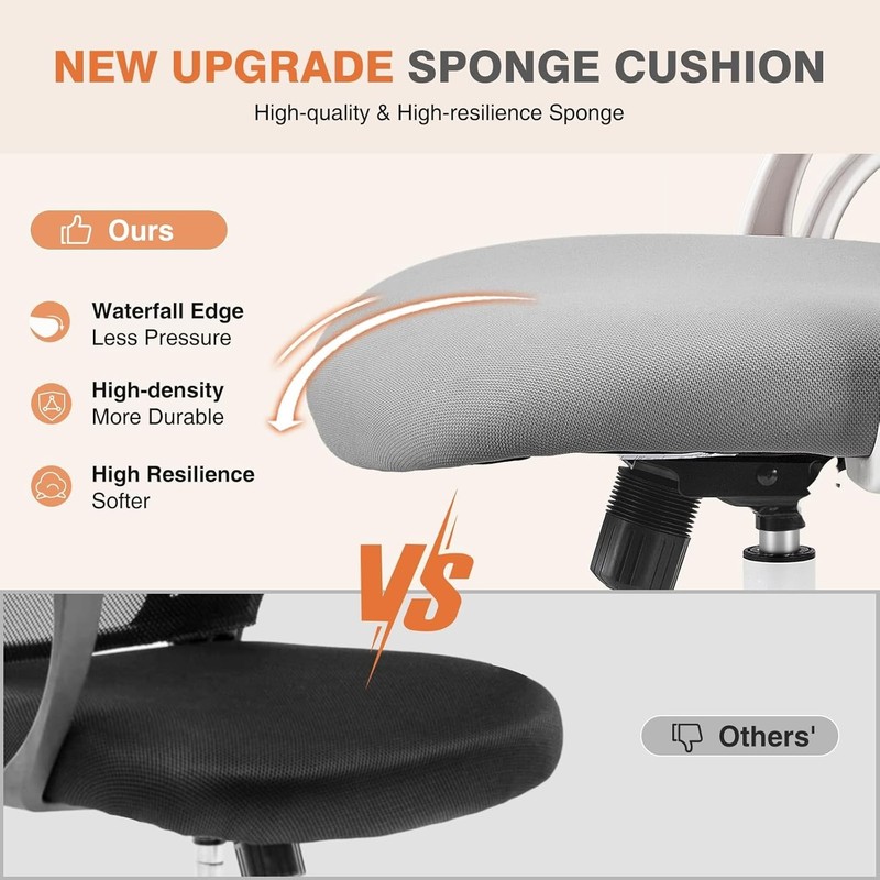 Home Office Desk Chair, Ergonomic High-Back Mesh Rolling Work Computer Chairs wi gallery