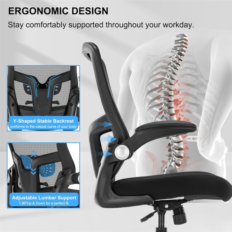 Drafting Chair, Ergonomic Tall Office Chair with Lumbar Support Standing Desk St gallery