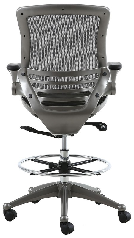 Harwick Evolve All Mesh Heavy Duty Drafting Chair - Gunmetal Finish [2250D-BK] gallery