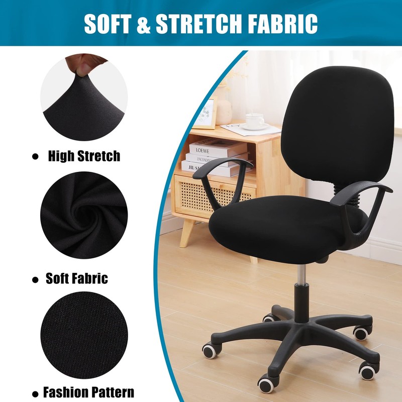Stretch Printed Office Computer Chair Covers, Universal Washable Removable De... gallery