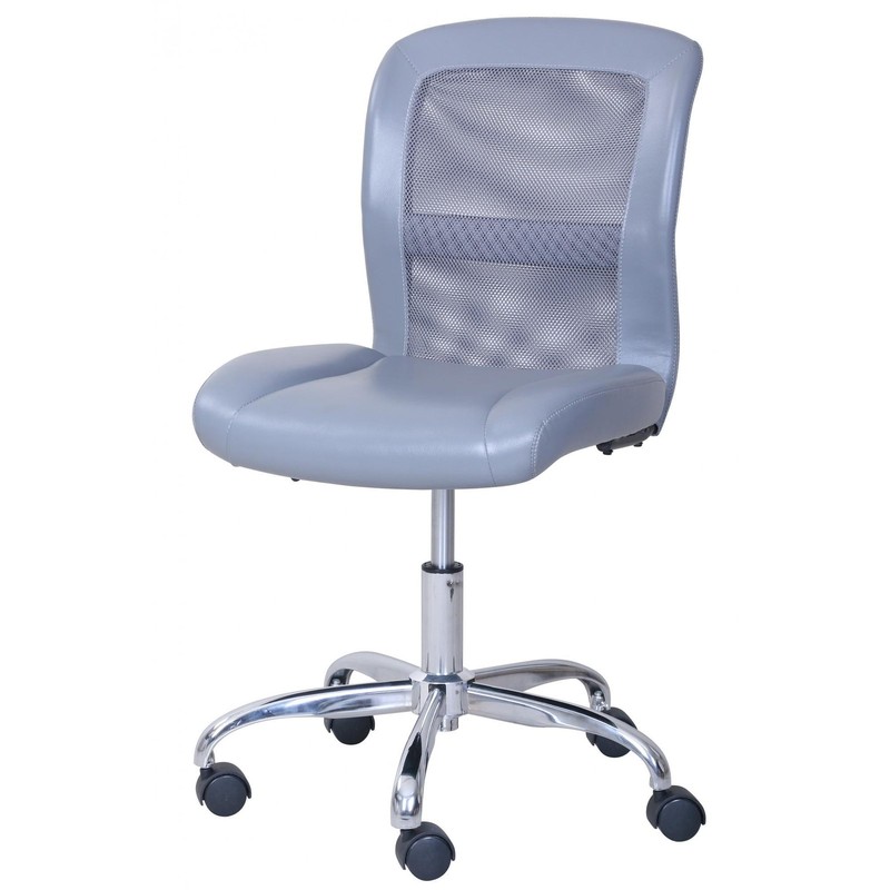 Mainstays Mid-Back, Vinyl Mesh Task Office Chair, Black and Gray gallery