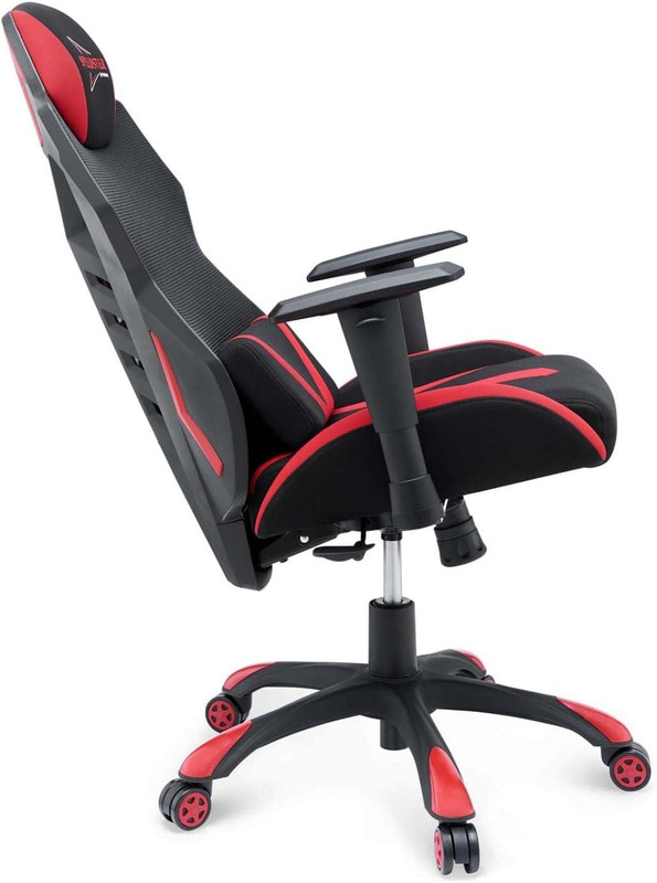 Speedster Ergonomic Gaming Chair - Black and Red Mesh Design gallery