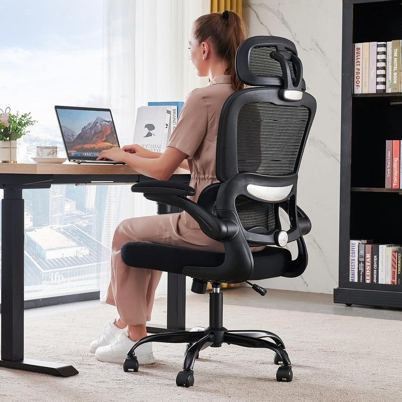 TRALT Office Chair Ergonomic Desk Chair 330lbs Black