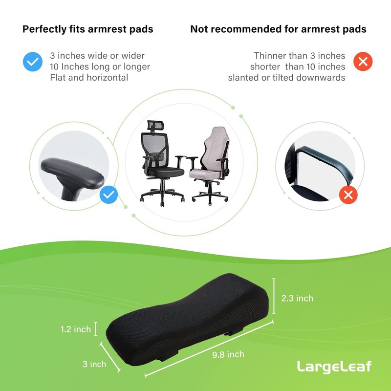 Chair Gel Ergonomic armrest Cushions (Black_Mesh_Gel) gallery