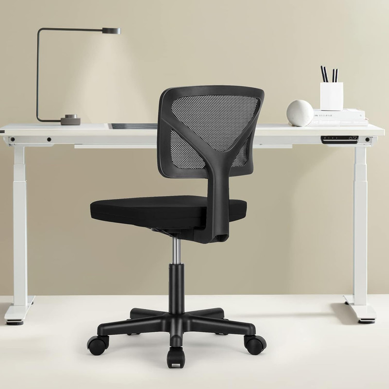 Small Office Desk Chair, Ergonomic Low-Back Mesh Rolling Work Swivel Chairs with gallery