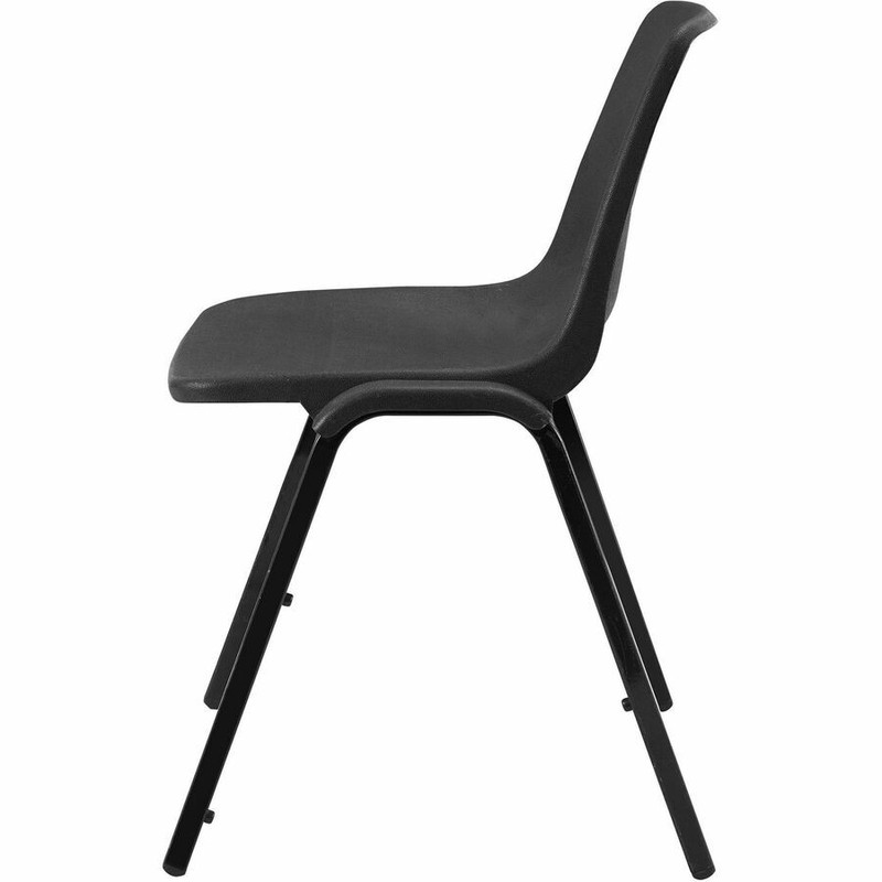 Lorell LLR85567 Stacking Chairs Black Polypropylene Metal Frame gallery