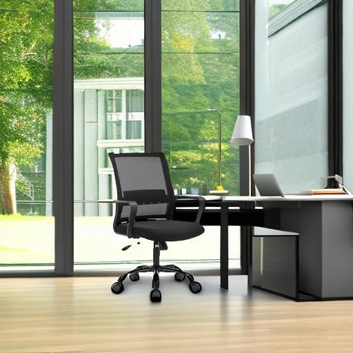 Swivel Rolling Computer Chair Executive Lumbar Support Task Mesh Chair gallery