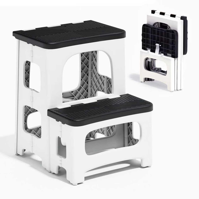 Ahxuvan 2 Step Stool Foldable Non-Slip Steps Folding Step Stool For Adults Kids