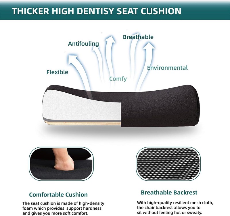 iPower Office Computer Desk Chair, Ergonomic High-Back Mesh Black With Footrest gallery