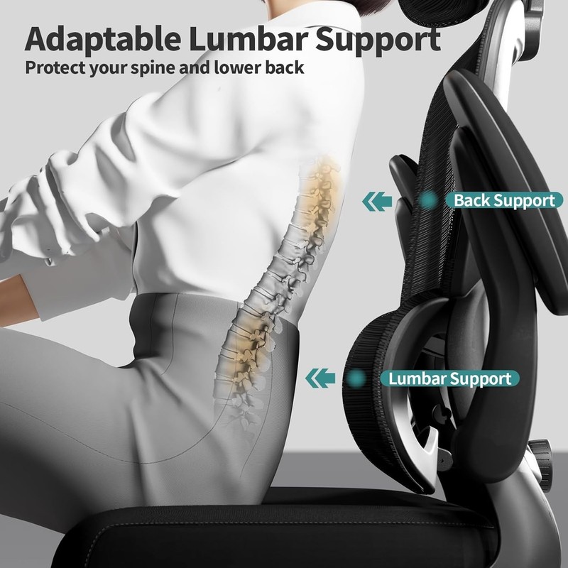 Durable Ergonomic Office Chair with Adjustable Features - 330 LBS Capacity gallery