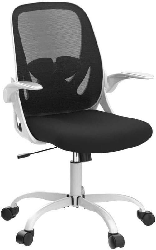 Elite Ergonomic Computer Chair - Adjustable Lumbar Support, Swivel Base, White gallery
