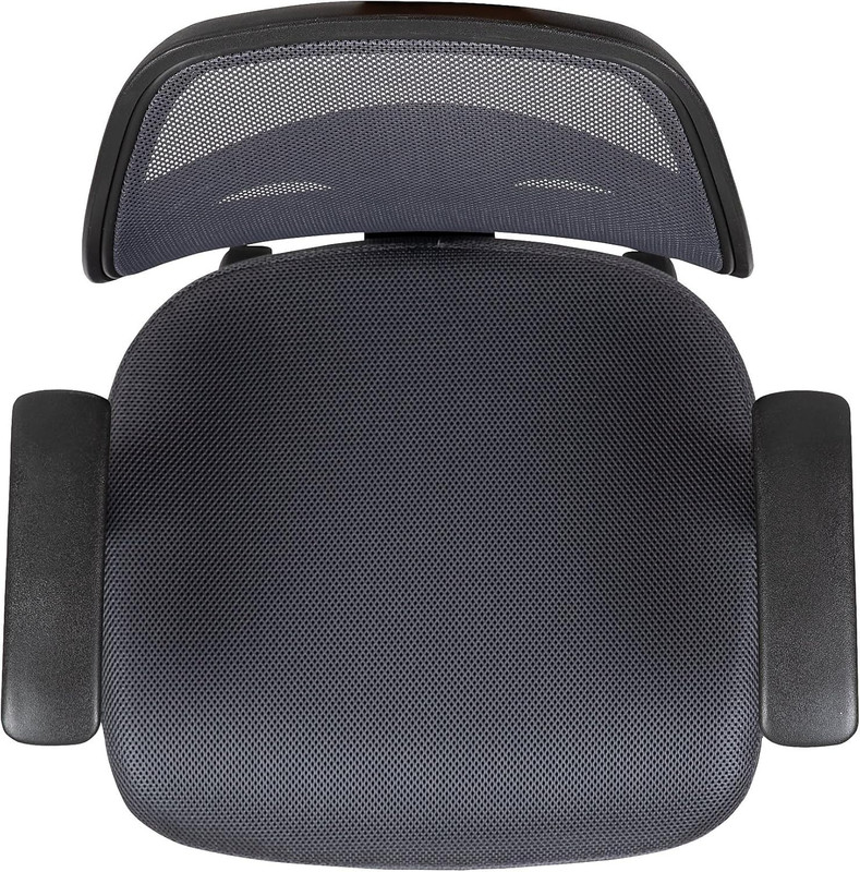 Flash Fundamentals Mid-Back Gray Mesh Swivel Ergonomic Task Office Chair with Ar gallery