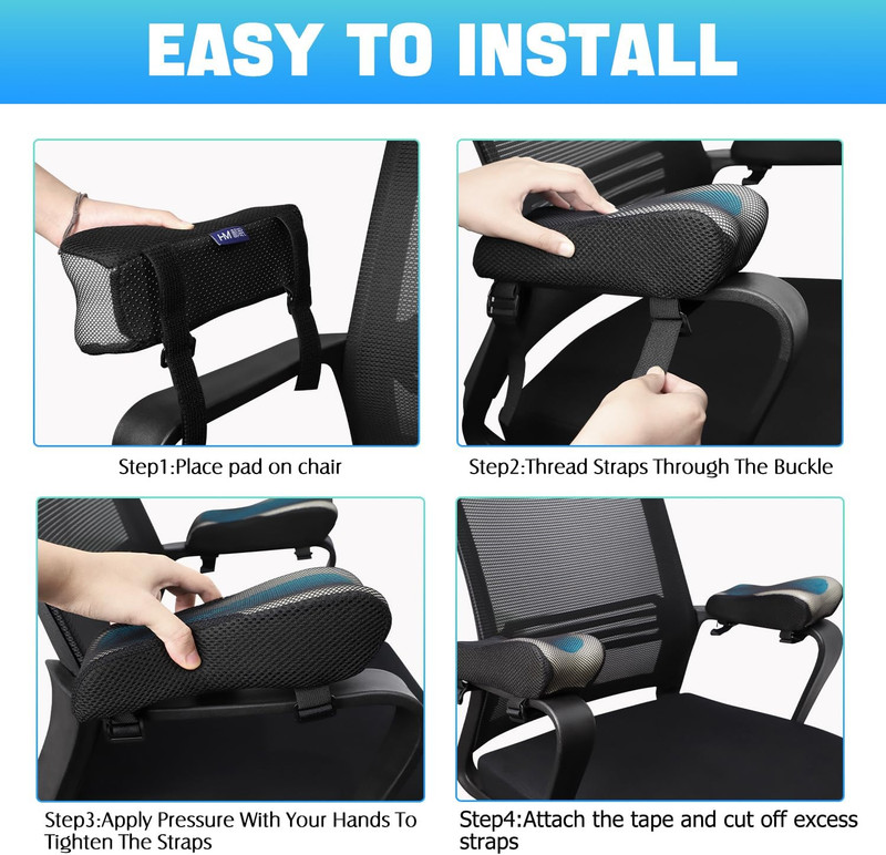 Office Chair Arm Pads Covers-Ergonomic Armrest for Desk and Office... gallery