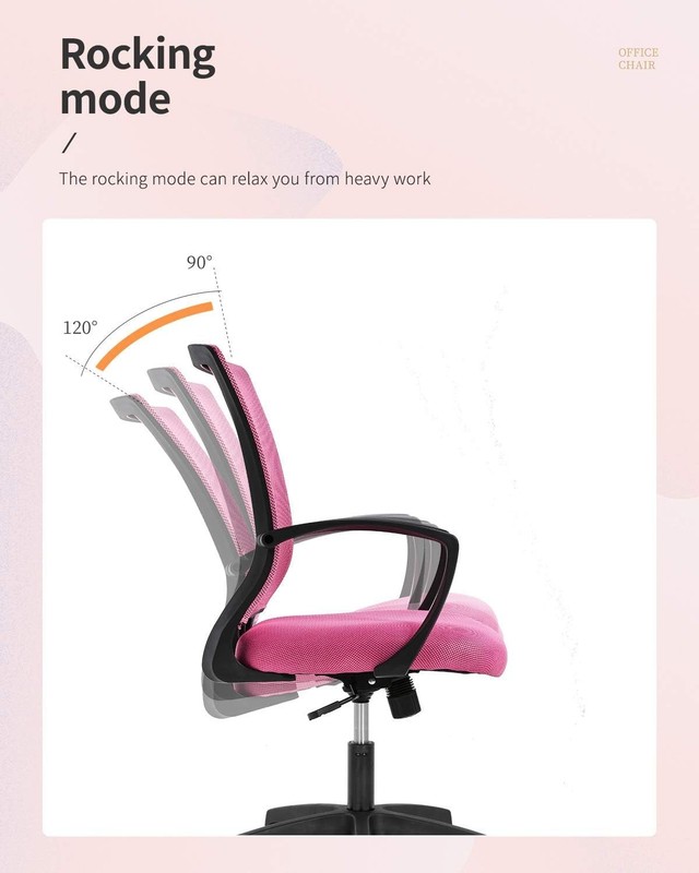 Home Office Chair Mid Back PC Swivel Lumbar Support Adjustable Desk Task Comp... gallery