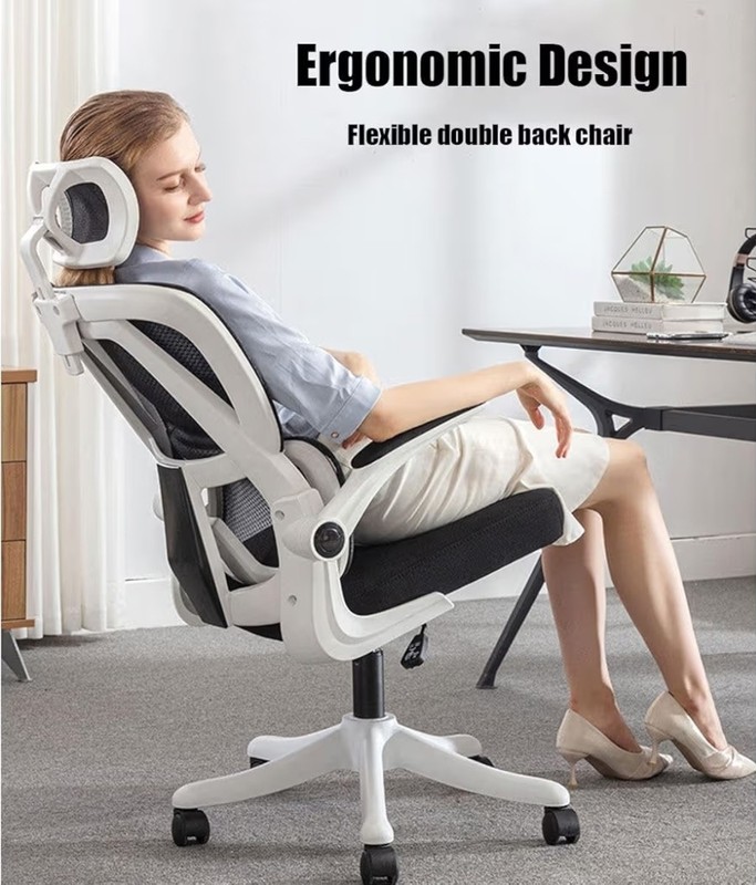 Modern Ergonomic Office Chair, Mesh Back with Lumbar Support, 3D Headrest, 90 R gallery