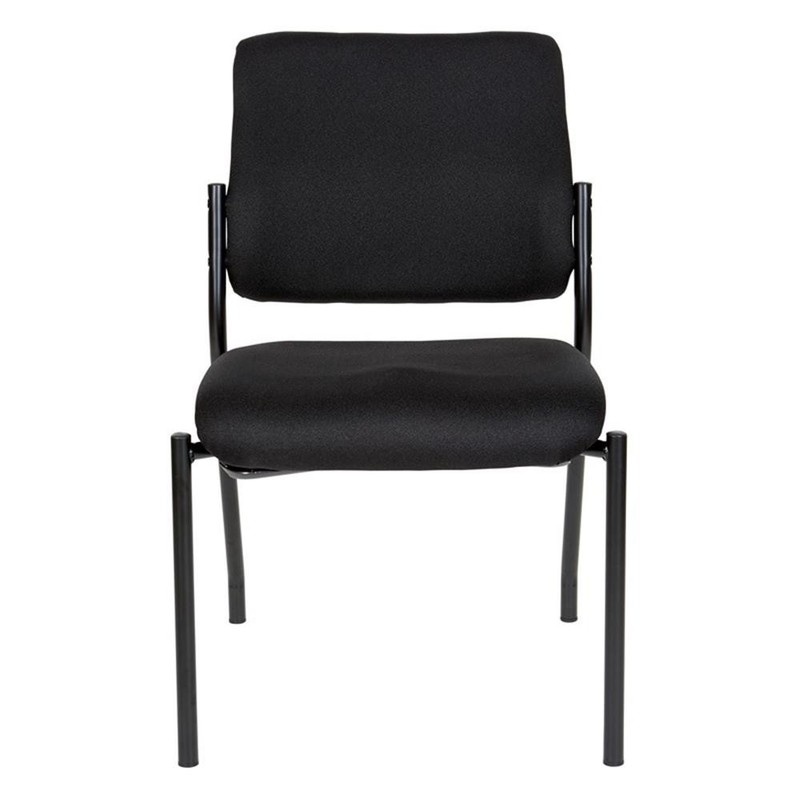 Scranton & Co Stackable Armless Visitor Chair in Black Fabric gallery